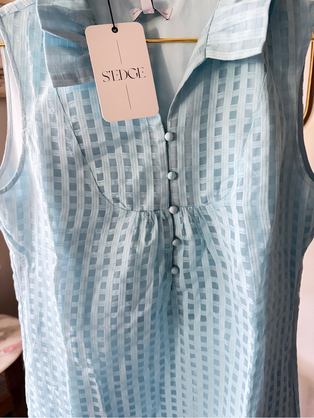 S’Edge Soft Blue Glenda Dress -Size Small - Picture 3 of 4